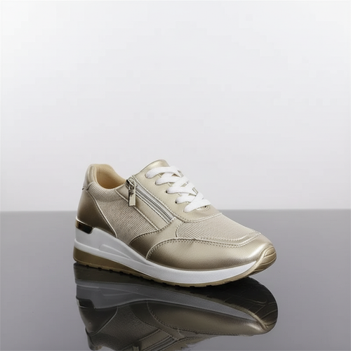 Zapatillas doradas en estudio